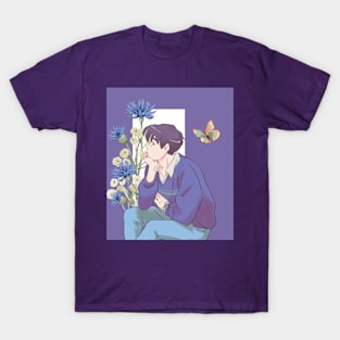 A random anime guy lost in thought T-Shirt